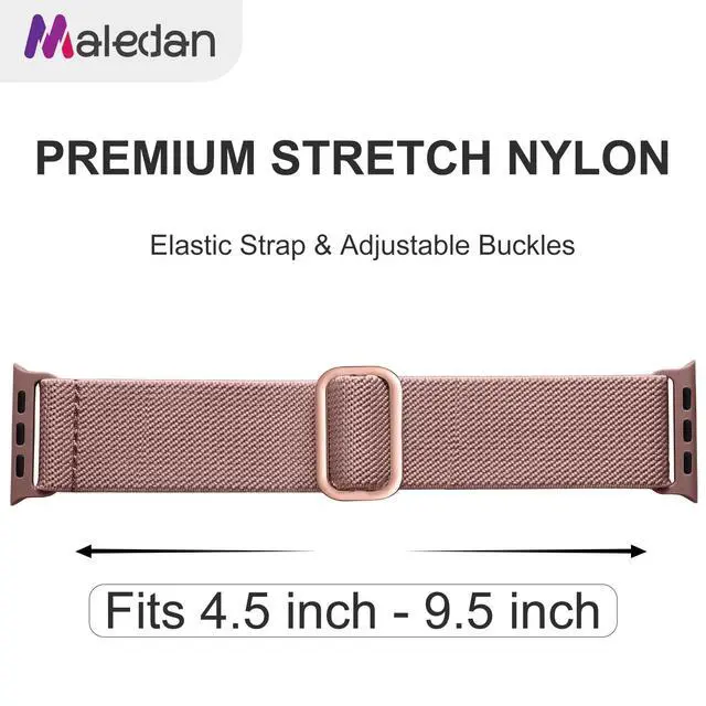 Alt view image 3 of 7 - Stretchy Nylon Solo Loop Compatible with Apple Watch Bands 38/40/41/42mm for Women & Men, Adjustable Sport Elastic Wristband Strap for iWatch Ultra 2 Series SE/11/10/9 8/7/6/5/4/3/2/1, 10 Pack