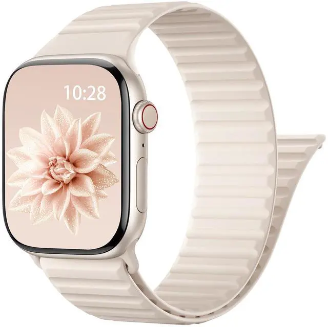 Main image of Patented Magnetic Sport Silicone Band Compatible with Apple Watch Bands 40mm 38mm 41mm 44mm 45mm 42mm 49mm Women Men, Soft Silicone Sport Loop Strap for iWatch Series 11 10 9 8 7 6 5 4 3 2 1 SE Ultra