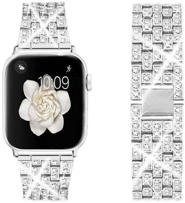 Main image of Bing Bands Compatible with Apple Watch Band 38mm 40mm 41mm 42mm 44mm 45mm 46mm 49mm, Jewelry Replacement Strap for iWatch Series Ultra 2 10/9/8/7/6/5/4/3/2/1/SE Ultra