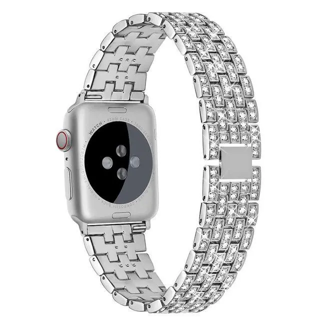 Alt view image 3 of 5 - Bing Bands Compatible with Apple Watch Band 38mm 40mm 41mm 42mm 44mm 45mm 46mm 49mm, Jewelry Replacement Strap for iWatch Series Ultra 2 10/9/8/7/6/5/4/3/2/1/SE Ultra