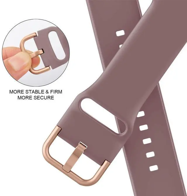 Alt view image 4 of 7 - Sport Band Compatible with Apple Watch Bands 49mm 46mm 45mm 44mm 42mm 41mm 40mm 38mm, Soft Silicone Replacement Strap with Classic Clasp for iWatch Series 11 10 9 8 7 6 5 4 3 2 1 SE Ultra Women Men