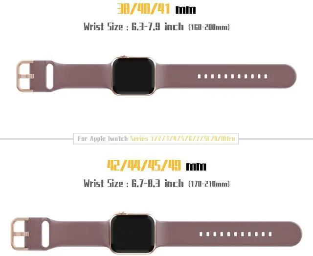 Alt view image 7 of 7 - Sport Band Compatible with Apple Watch Bands 49mm 46mm 45mm 44mm 42mm 41mm 40mm 38mm, Soft Silicone Replacement Strap with Classic Clasp for iWatch Series 11 10 9 8 7 6 5 4 3 2 1 SE Ultra Women Men