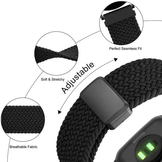 Alt view image 3 of 7 - Magnetic Braided Bands for IDW13,IDW16,IDW19 Smartwatch Bands, 22mm Soft Nylon Replacement Strap for Fitpolo IDW13/Woneligo W13/FITVII HM57, ENOMIR/TOOBUR/MILOUZ/Gydom/Faweio/Veryfit IDW19 Smartwatch