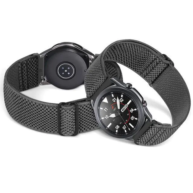 Alt view image 5 of 7 - 22mm Width Watch Lugs Band Compatible with Garmin Venu 4 45 mm/3 45 mm/Venu 2/Forerunner 265/255/Amazfit Bip 6/Bip 5 Quick Release Adjustable Stretchy Nylon Sport Elastic Bands for Men Women