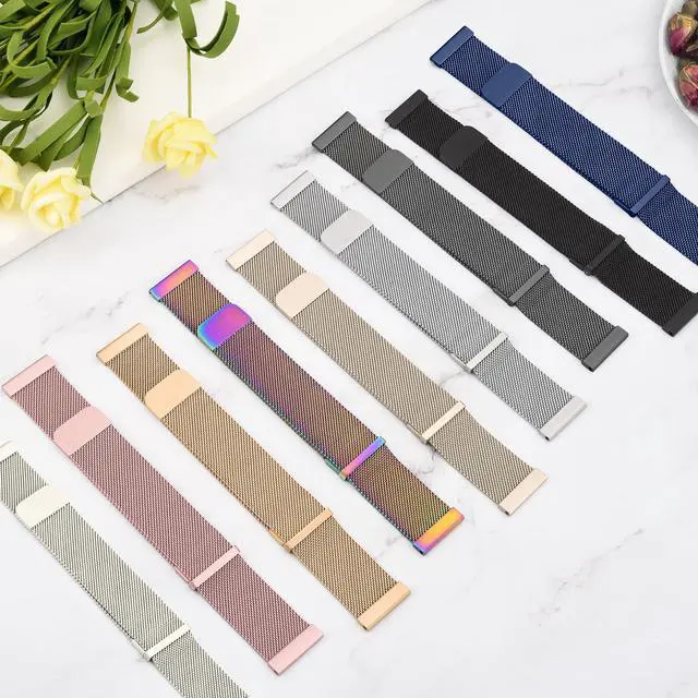 Alt view image 6 of 7 - Bands Compatible with IDW13,IDW16,IDW19 Smartwatch Bands, 22mm Stainless Steel Metal Replacement Strap for Fitpolo IDW13/Woneligo W13 Smartwatch BandsMILOUZ/Gydom/Faweio/Veryfit IDW19 Smartwatch Bands