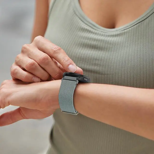 Alt view image 7 of 7 - 5 Pack Stretchy Nylon Bands Compatible with Garmin Vivoactive 5/Vivoactive 6/Forerunner 165/55 Watch,20mm Soft Elastic Adjustable Replacement Sport Straps for Garmin Venu Sq 2 Women Men