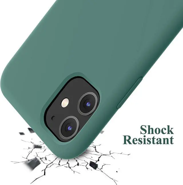 Alt view image 7 of 7 - for iPhone 11 Case, Phone Case 11,Slim Shockproof, Anti-Fingerprint, Anti-Scratch Microfiber Lining, Protective Cover Compatible with iPhone 11 6.1 inch - Pine Green