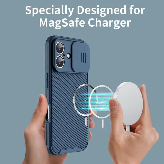 Alt view image 2 of 7 - iPhone 16 Case, MagSafe Compatible with Camera Protection, Ultra-Thin & Compact, Blue