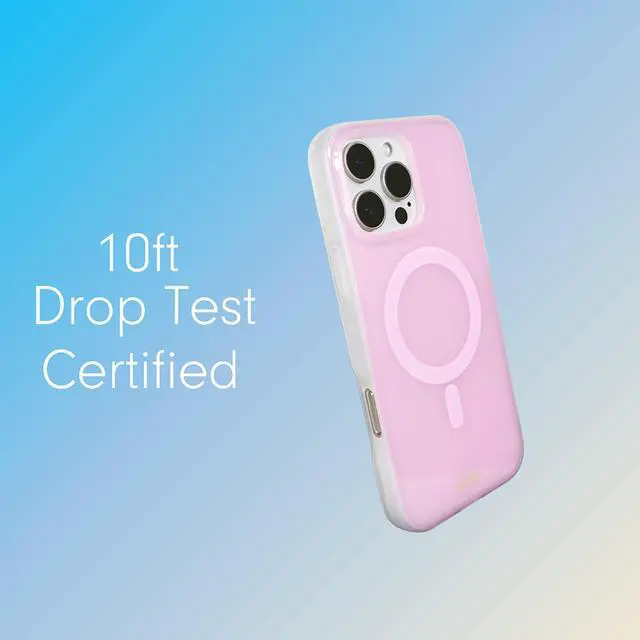 Alt view image 7 of 7 - Case for iPhone 16 Pro | Compatible with MagSafe | 10ft Drop Tested | Jelly Pink