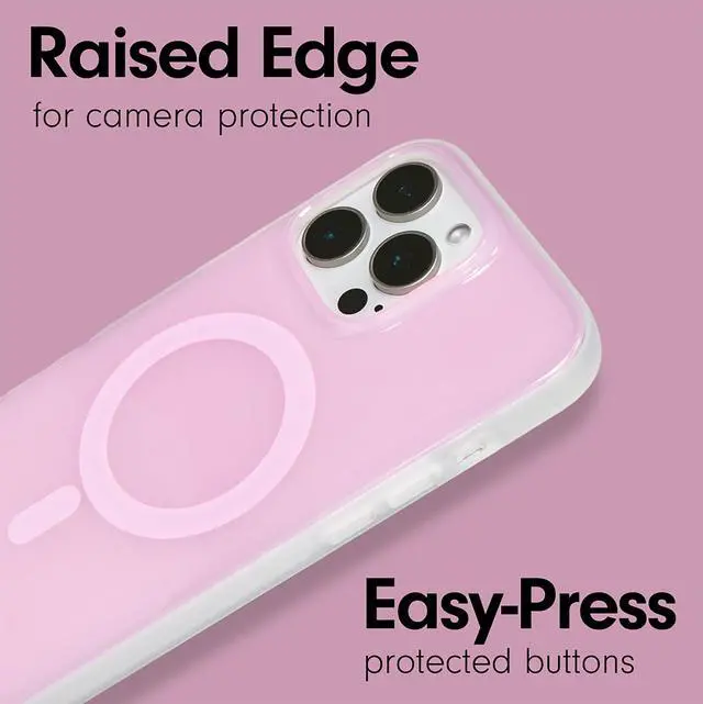 Alt view image 5 of 7 - Case for iPhone 16 Pro | Compatible with MagSafe | 10ft Drop Tested | Jelly Pink