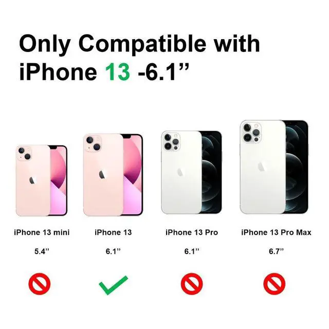 Alt view image 2 of 7 - Magnetic Case for iPhone 13 Phone Case Accossories with Full Camera Len Protector Durable Silicone Slim Shockproof Cute Cellphone Cover for iPhone 13-6.1'' Black