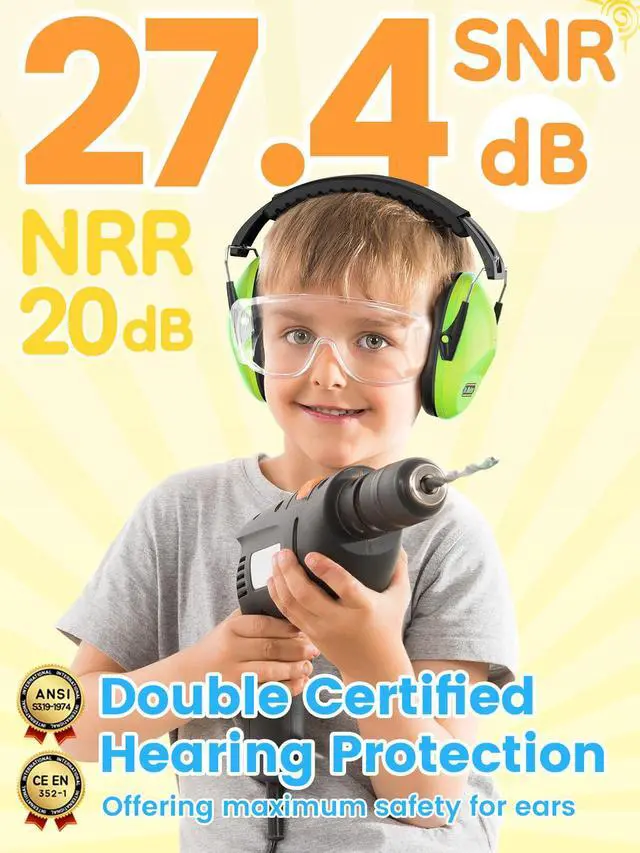 Alt view image 3 of 7 - Noise Cancelling Headphones For Kids 2PACK, 27.4SNR Kids Ear Protection Ear Muffs for Toddler Hearing Protection, Noise Reduction Earmuffs for Monster Jam, Autism Sensory, Focus, Fireworks