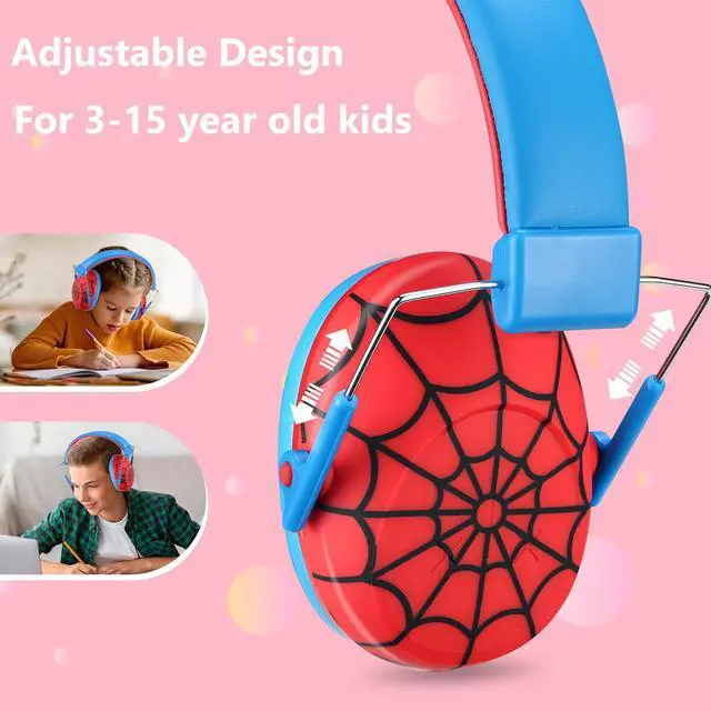 Alt view image 2 of 7 - Kids Noise Cancelling Headphones, Kids Ear Protection Monster Jam Truck, Fireworks Hearing Protection Noise Reduction, Noise Canceling Earmuffs for Sensory Autism Toddler Children -Red