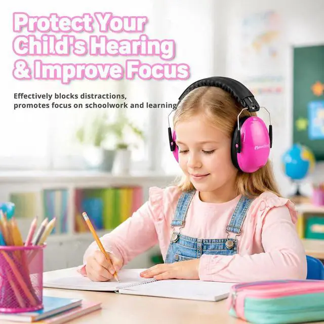 Alt view image 2 of 7 - Kids Ear Protection Ear Muffs Noise Cancelling Headphones for Kid Toddler Adult Autism Sensory, 27dB Noise Reduction Earmuffs Hearing Safety for Shooting Monster Truck Concert Fireworks