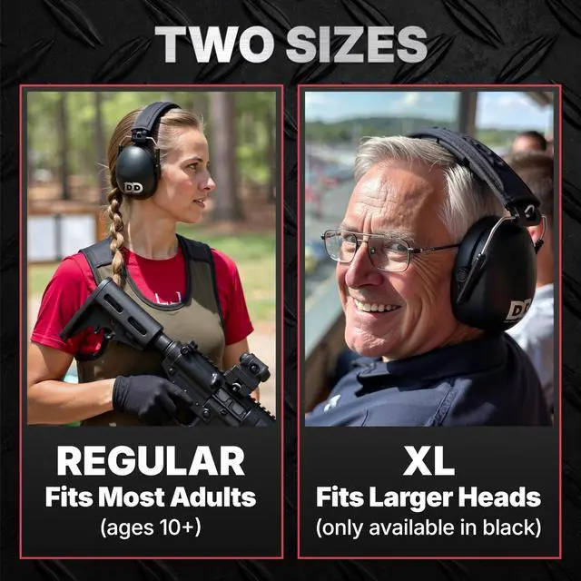 Alt view image 3 of 7 - DEFENSE Professional Safety Ear Muffs 37dB NRR - The HIGHEST Rated & MOST COMFORTABLE Ear Protection for Shooting & Industrial Use - THE BEST HEARING PROTECTION...GUARANTEED (BLACK)