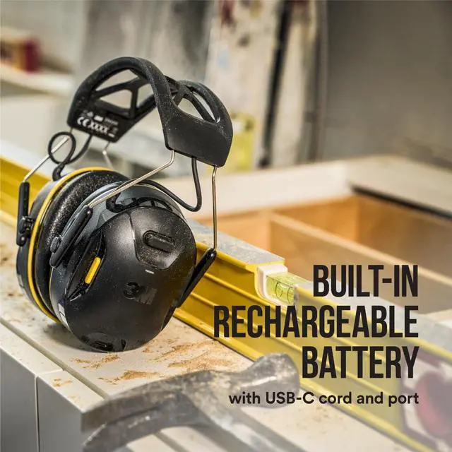 Alt view image 2 of 7 - WorkTunes Connect Wireless Hearing Protector with Bluetooth Technology, Bluetooth Hearing Protection with a 26 dB Noise Reduction Rating