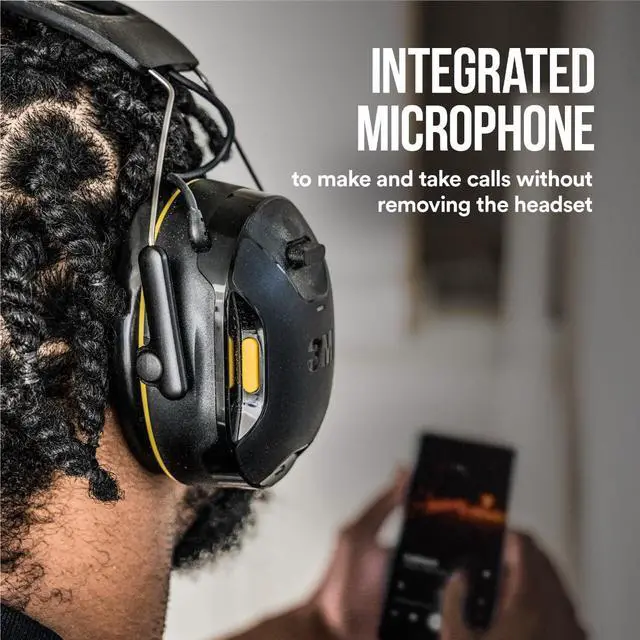 Alt view image 3 of 7 - WorkTunes Connect Wireless Hearing Protector with Bluetooth Technology, Bluetooth Hearing Protection with a 26 dB Noise Reduction Rating