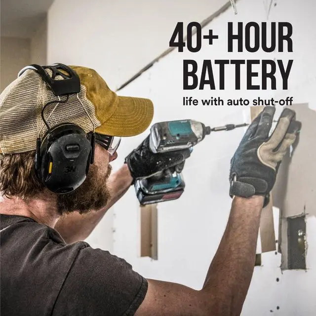 Alt view image 4 of 7 - WorkTunes Connect Wireless Hearing Protector with Bluetooth Technology, Bluetooth Hearing Protection with a 26 dB Noise Reduction Rating
