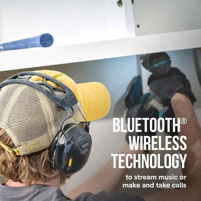 Alt view image 6 of 7 - WorkTunes Connect Wireless Hearing Protector with Bluetooth Technology, Bluetooth Hearing Protection with a 26 dB Noise Reduction Rating