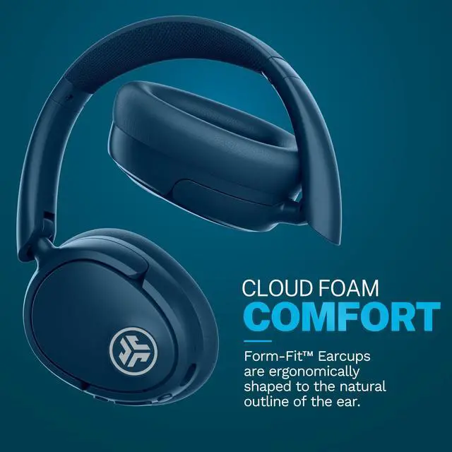 Alt view image 4 of 7 - JBuds Lux ANC, Over Ear Headphones, Active Noise Cancelling, Bluetooth, Limited Edition Navy