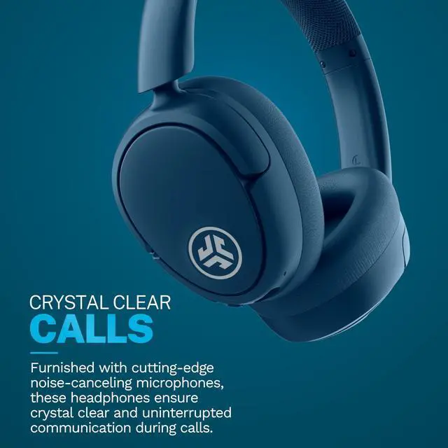 Alt view image 6 of 7 - JBuds Lux ANC, Over Ear Headphones, Active Noise Cancelling, Bluetooth, Limited Edition Navy