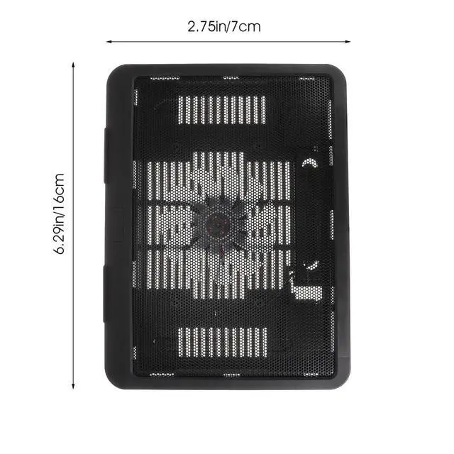 Alt view image 3 of 7 - Silent Laptop Cooling Pad with USB Powered Fan Non-Slip Adjustable Laptop Stand for Gaming and Office Use 12.99X9.84X0.94 Inch Cooling Accessory