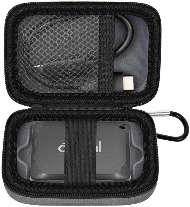 Main image of Carrying Case Compatible with Crucial X10/ X9 Pro 4TB/ 2TB/ 1TB Portable SSD, External Solid State Drive Hard Storage Holder Bag Fits for USB-C Cable (Box Only)Dark-Grey