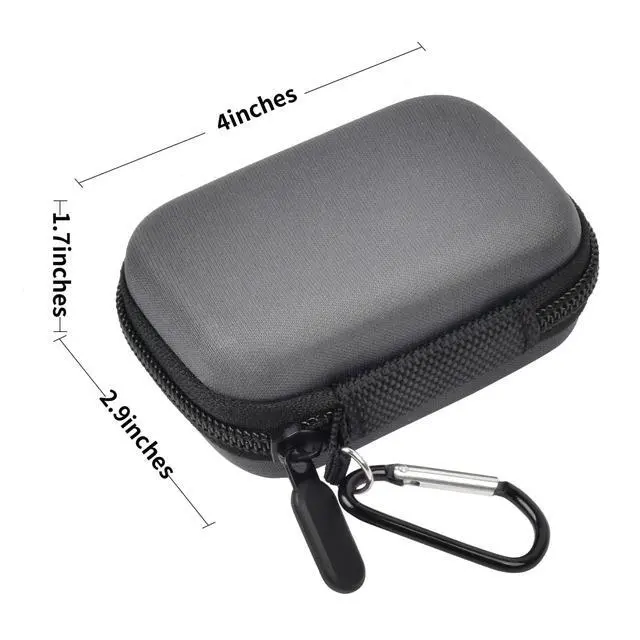 Alt view image 5 of 7 - Carrying Case Compatible with Crucial X10/ X9 Pro 4TB/ 2TB/ 1TB Portable SSD, External Solid State Drive Hard Storage Holder Bag Fits for USB-C Cable (Box Only)Dark-Grey