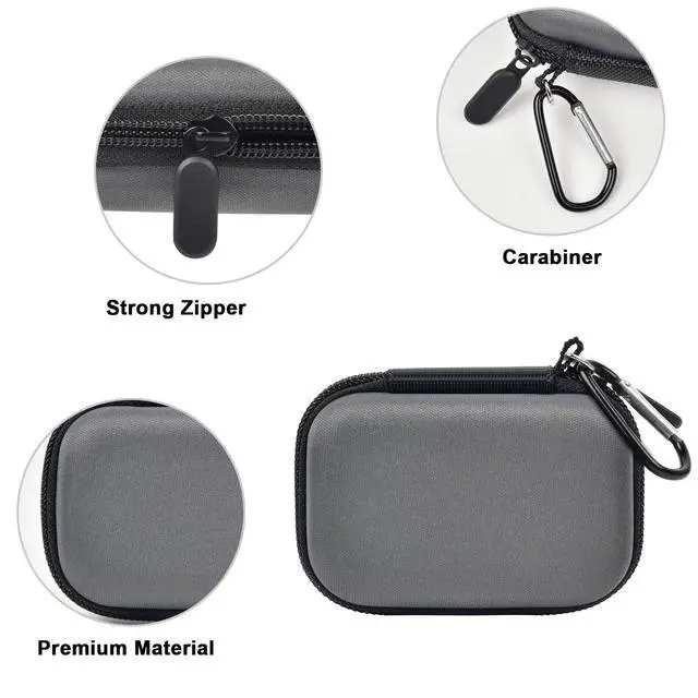 Alt view image 2 of 7 - Carrying Case Compatible with Crucial X10/ X9 Pro 4TB/ 2TB/ 1TB Portable SSD, External Solid State Drive Hard Storage Holder Bag Fits for USB-C Cable (Box Only)Dark-Grey