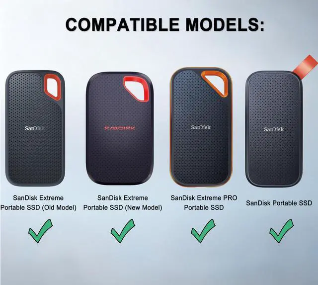 Alt view image 2 of 7 - Hard Case for SanDisk Extreme/SanDisk Extreme PRO/SanDisk Portable SSD External Solid State Drive 500GB 1TB 2TB 4TB 8TB, SSD Carrying Case Shockproof Protective Storage Travel Bag, Orange