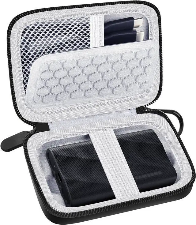Main image of Carrying Case for Samsung T9/T7/T7 Shield Portable SSD 4TB 2TB 1TB, Hard Travel Storage Holder for USB External Solid State Drive, for Photo, Office and Gaming-Grey, Case Only