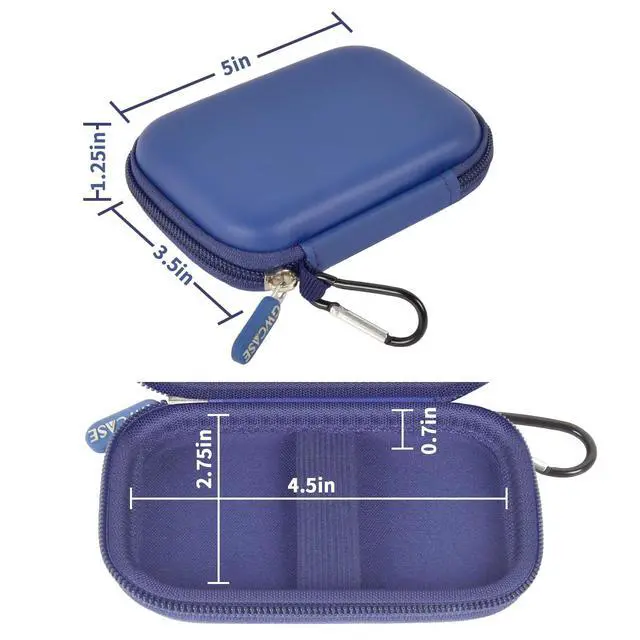 Alt view image 7 of 7 - Case Compatible with Samsung T9/ T7/ T7 Shield Portable SSD 1TB 2TB 4TB External Hard Drive, Storage Travel Carrying Holder Organizer for Solid State Drives & USB Cable (Box Only)-Blue