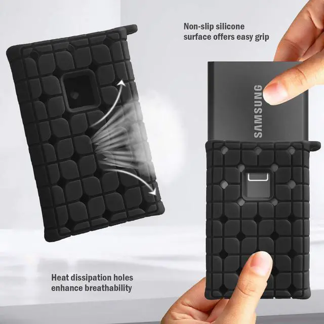 Alt view image 3 of 7 - Hard Carrying Case for Samsung T7 Portable SSD -Black