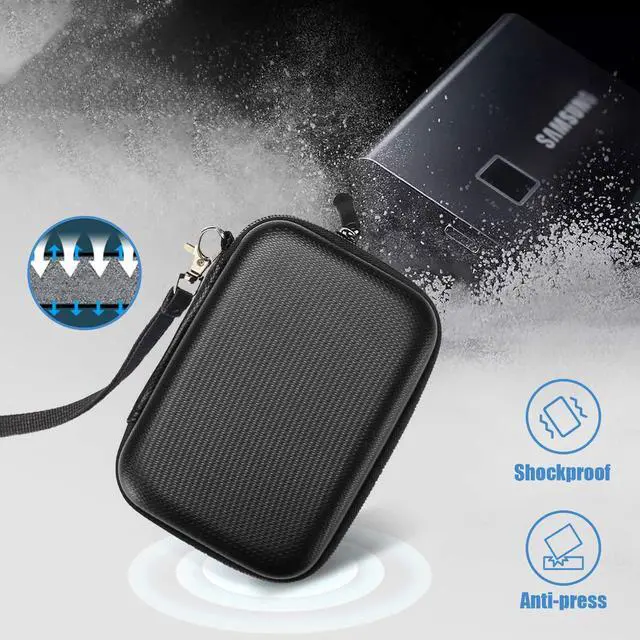 Alt view image 6 of 7 - Hard Carrying Case for Samsung T7 Portable SSD -Black