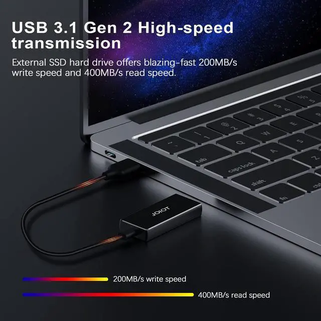 Alt view image 5 of 6 - 250GB Portable External SSD,Portable SSD USB 3.2 Type C Ultra-Light External Solid State Drive, Mini Portable Solid State Drive for Mac Windows Android Linux(250GB)