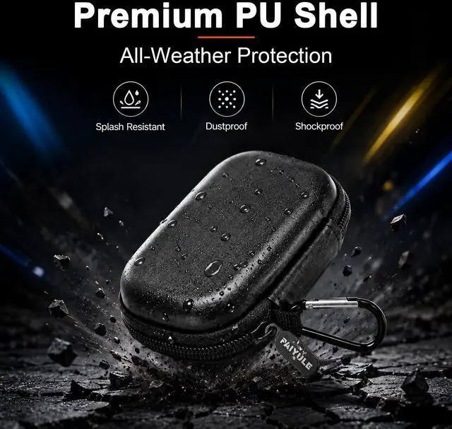 Alt view image 5 of 7 - Case for SanDisk Extreme Portable SSD & Extreme PRO, Hard Shell Protective Storage Bag with Carabiner, Fits 1TB 2TB 4TB 8TB External Solid State Drive (Black, for Sandisk V3)