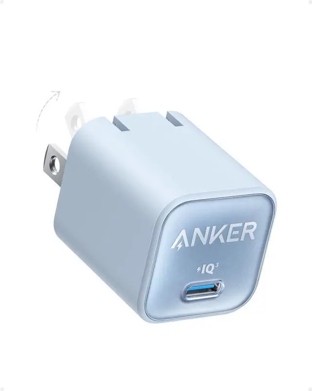 Main image of Nano Phone Charger, USB C GaN Charger 30W, PIQ 3.0 Foldable PPS Fast Charger USB C for iPhone 17 / 16 and more series, Galaxy, iPad, Compatible with MagSafe