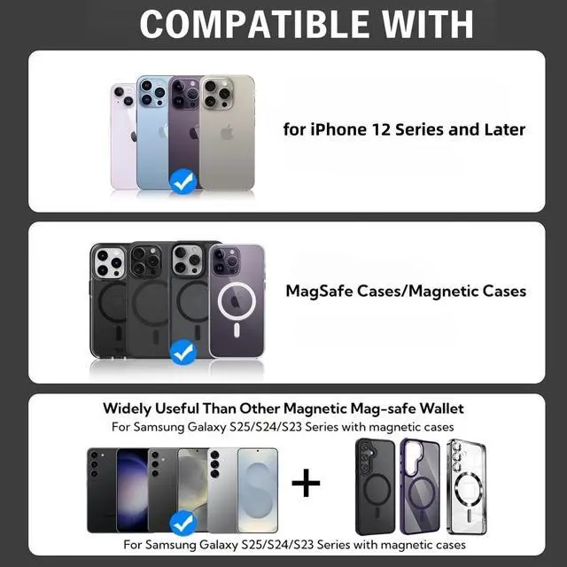 Alt view image 6 of 7 - Magnetic Phone Grip Holder for MagSafe Phone Grip, Magnetic Silicone Suction Cup Phone Grip Holder with Adjustable Stand, Hands-Free Phone Accessories Holder for iPhone 17 16 15 14 13 12 Series, Black