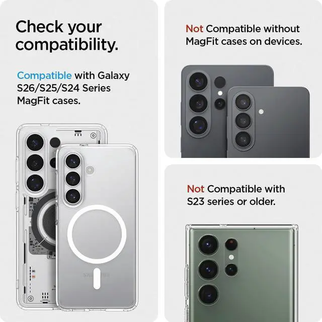 Alt view image 2 of 7 - for MagSafe Wallet, Holds 3 Cards, Compatible with Galaxy S26/S25/S24 Ultra/Edge/Plus, Z Fold 7, Pixel 10a/Pro XL/Fold, iPhone 17/16/15/14/13/12, Plaud Note, Card Holder - PU Black (MagFit)