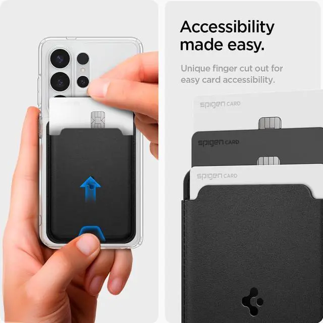 Alt view image 7 of 7 - for MagSafe Wallet, Holds 3 Cards, Compatible with Galaxy S26/S25/S24 Ultra/Edge/Plus, Z Fold 7, Pixel 10a/Pro XL/Fold, iPhone 17/16/15/14/13/12, Plaud Note, Card Holder - PU Black (MagFit)