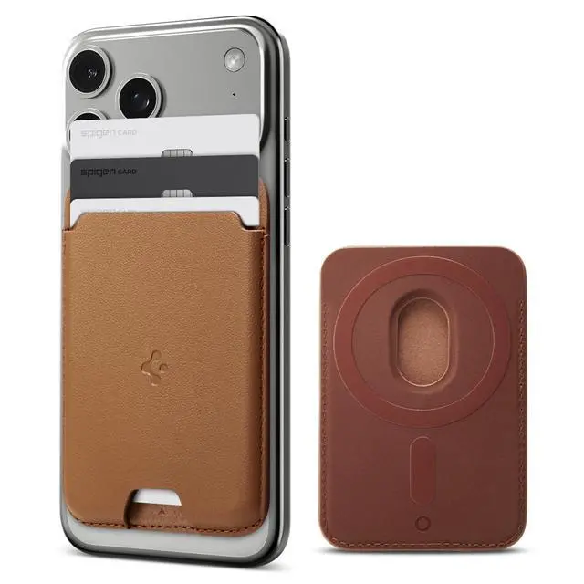 Main image of for MagSafe Wallet, Holds 3 Cards, MagFit Compatible with iPhone 17/16/15/14/13/12 Models, Pixel 10 Series, MagSafe-Cases, Pixelsnap, Plaud Note & More, Card Holder - PU Brown (3-Cards)