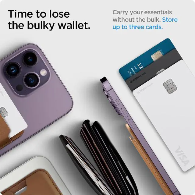 Alt view image 5 of 7 - for MagSafe Wallet, Holds 3 Cards, MagFit Compatible with iPhone 17/16/15/14/13/12 Models, Pixel 10 Series, MagSafe-Cases, Pixelsnap, Plaud Note & More, Card Holder - PU Brown (3-Cards)