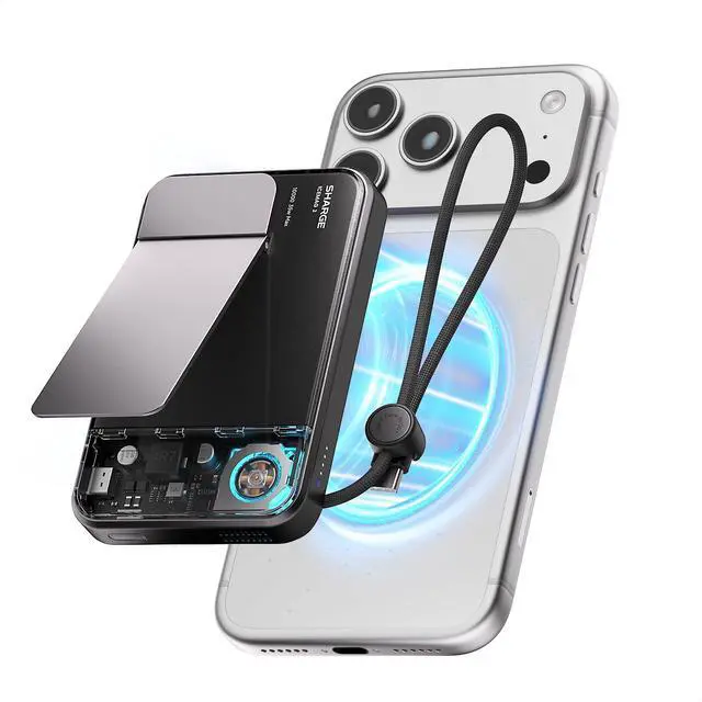 Main image of ICEMAG 3 MagSafe Portable Charger, Qi2.2 25W Magnetic Power Bank 10000mAh 35W USB-C Fast Charging, with Active Cooling& Built-in Cable, Transparent RGB Design for iPhone 17/16/15/14 Series