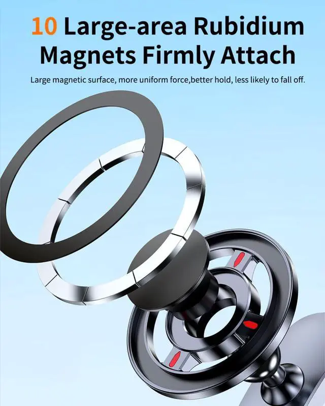 Alt view image 6 of 7 - Ultra-Secure Magnetic Golf Cart Phone Mount | Compatible with iPhone 17/16/15/14/13/12 & MagSafe Cases | Universal Fit for EZGO, Club Car, Yamaha Golf Carts | Ideal Golf Accessory Gift for Men & Women