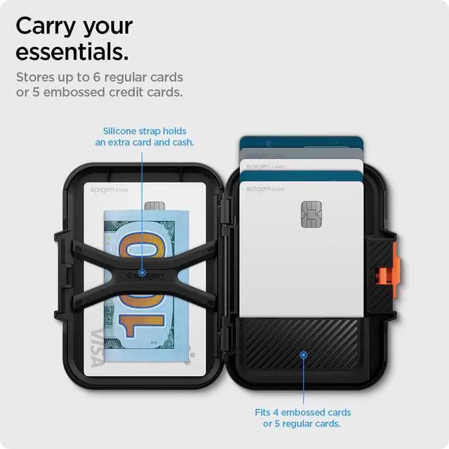 Alt view image 3 of 7 - for MagSafe Wallet, Heavy Duty Hardshell Magnetic Card Holder Compatible with iPhone 17/16/15/14/13/12 Pixel 10 Series MagSafe-Cases Pixelsnap Holds 5-6 Cards - Black (Lock Fit MagFit)