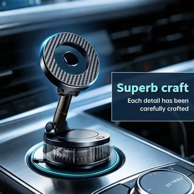 Alt view image 7 of 7 - Magnetic Car Phone Mount with Suction Cup for MagSafe