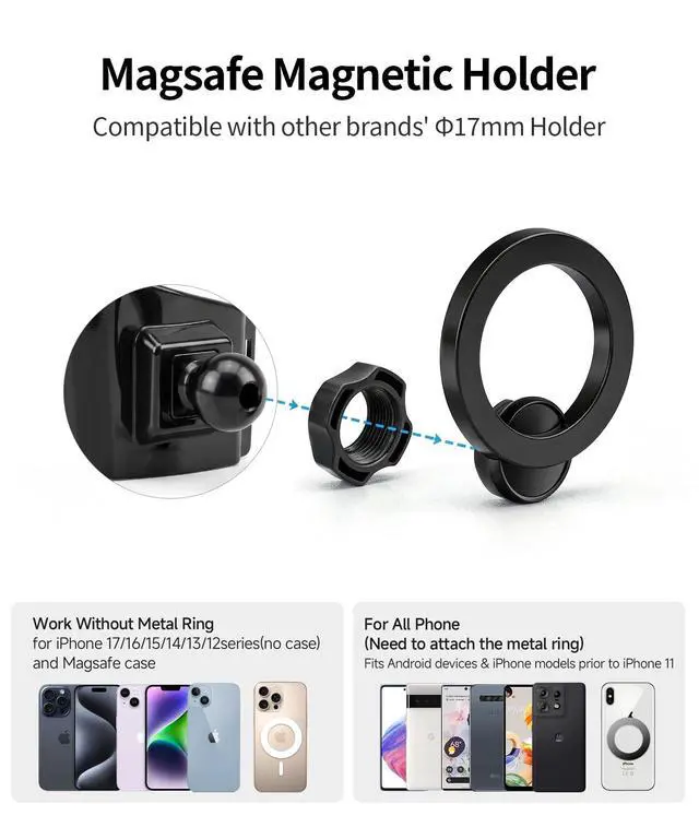 Alt view image 6 of 7 - Car Phone Holder for BMW 5 Series 2017-2023 Accessories