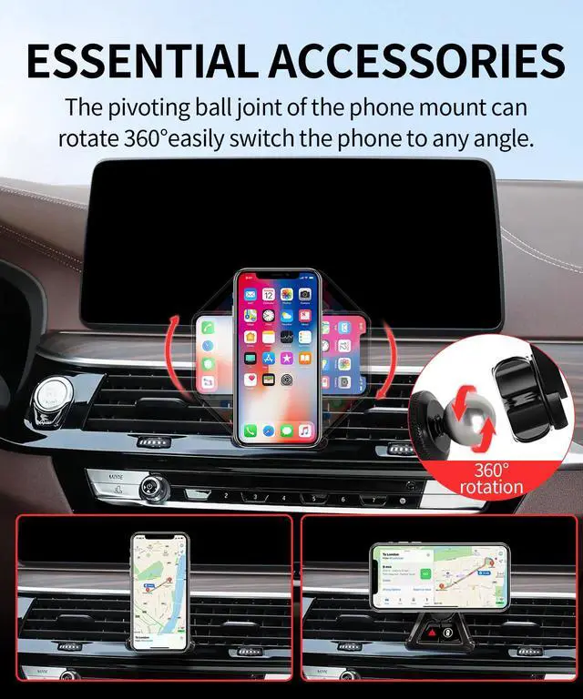 Alt view image 5 of 7 - Car Phone Holder for BMW 5 Series 2017-2023 Accessories
