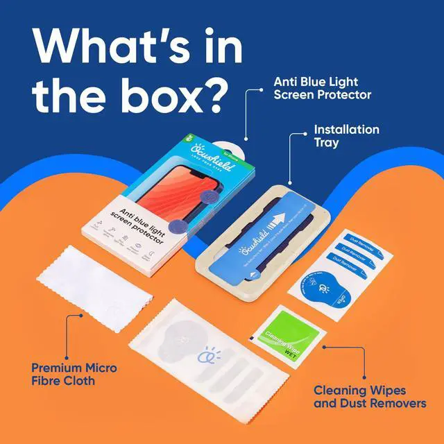 Alt view image 4 of 6 - Anti Blue Light Tempered Glass Screen Protector of for iPhone 15 Pro (6.1") Blocks Blue Light, Prevents Eye Strain & Helps You Sleep Better, 9H Hardness & Case Friendly