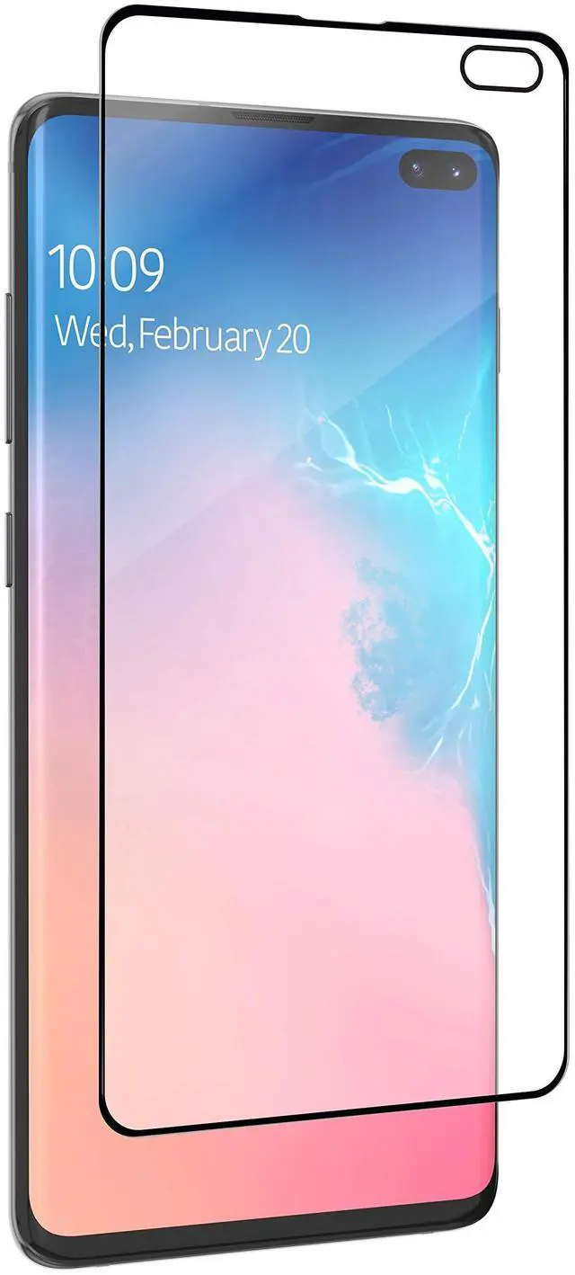 Main image of InvisibleShield Glass Fusion Visionguard Samsung Galaxy S10+ Screen Protector - Extreme Hybrid Glass Protection + Harmful Blue Light Filter